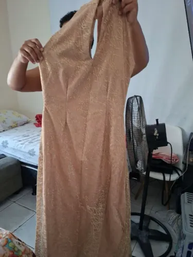 Vestido Dourado de festa 