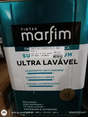 Tinta ultra lavável 18 LTS nova