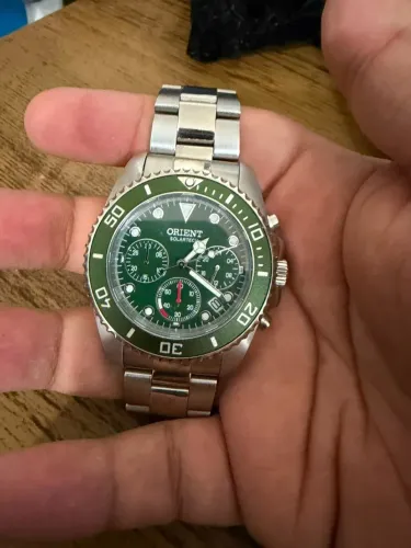 Relógio Masculino Orient Solartech Cronógrafo Verde