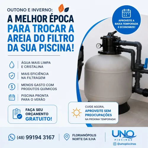 JA TROCOU A AREIA DO SEU FILTRO DA PISCINA?