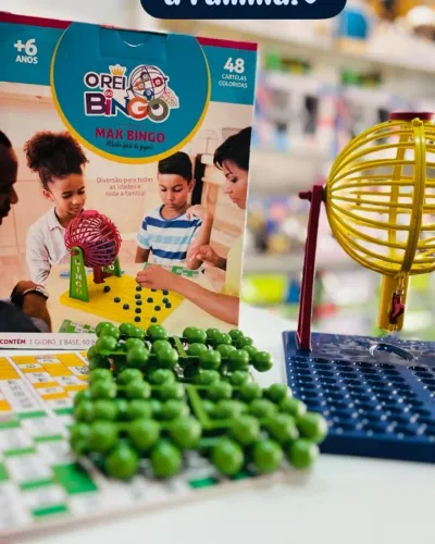 Jogo Bingo 24 Cartelas Com Globo Giratório 90 Bolinhas Brinquedo Para Evento Festa