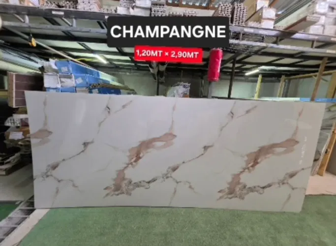 Placa Marmorizada Champagne 1,20m x 2,80m - Revestimento