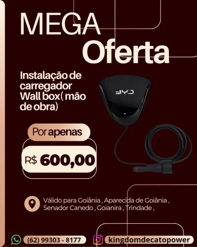 Instalação de carregadores Wall Box em toda Goiás e região metropolitana