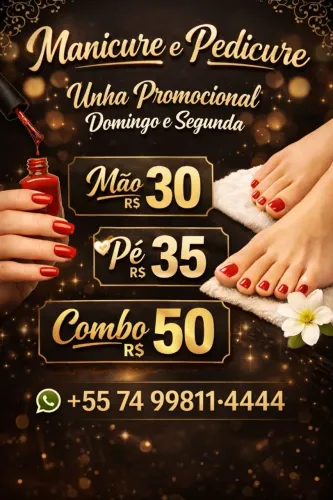 Manicure e pedicure atendimento domicíliar