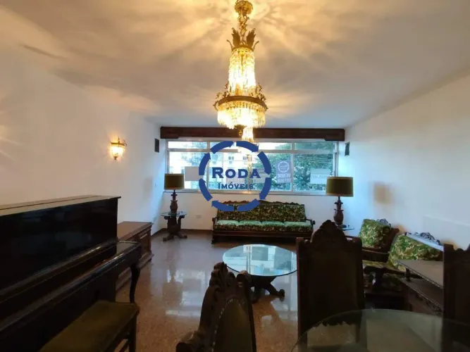 Apartamento com vista para o mar à venda no Gonzaga 130 m² 3 dormitórios (1 suíte) Sant