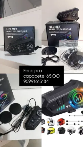 Fone para capacete