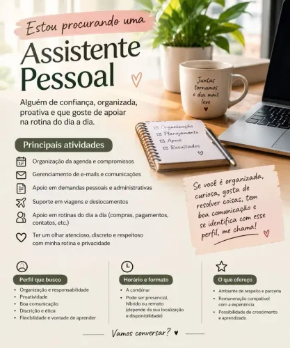 Procuro Assistente Pessoal