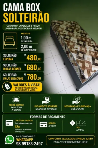 Cama Box Solteirão