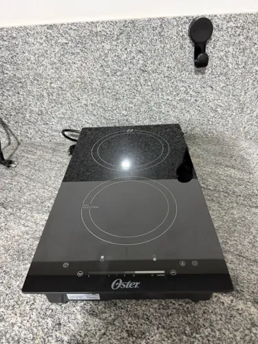 Cooktop 2 Bocas Indução com Painel Touch Vidro Preto 127V