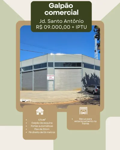 Galpão/Depósito/Armazém para aluguel com 474 metros quadrados