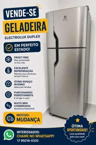 Vende-se geladeira (Motivo: mudança)