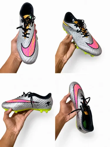 Chuteira Nike Hypervenom Phantom FG Rosa/Prata