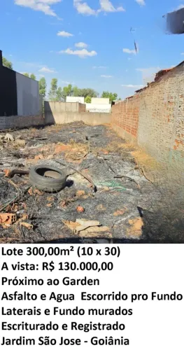 Leia a descrição: Lote 300,00m² (Próximo ao Garden) Jardim São Jose