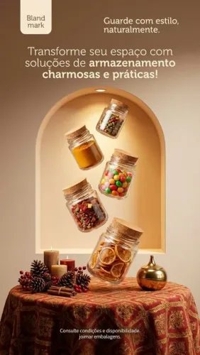 Pote de vidro com cortiça 240ml -kit 24unidades