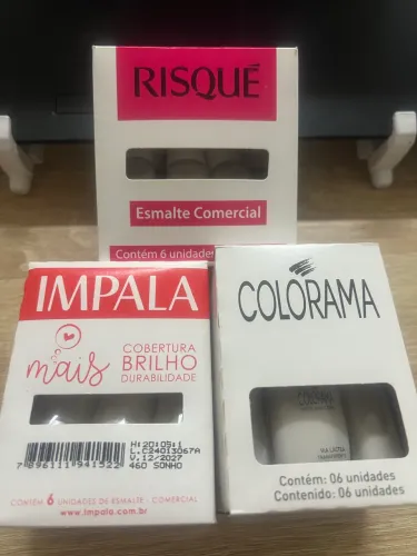 3 caixas de esmaltes novos