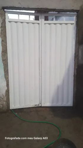 Portão galvanizado 1.50 de largura por 2.10 altura