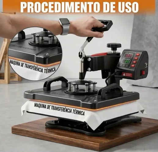 Prensa Térmica de Sublimação Camisas, Canecas 3X1