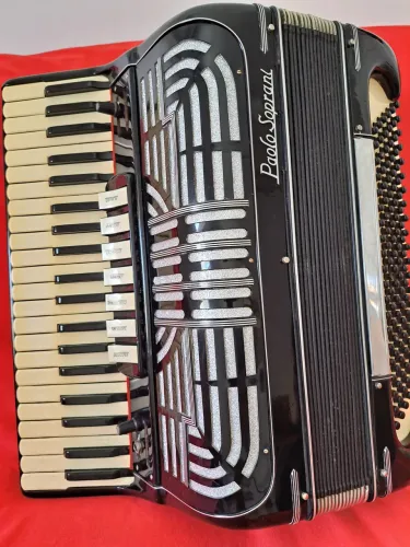 A VENDA ACORDEON SANFONA ITALIANA PAOLO SOPRANI 120 BXS 3/5 DE VÓZ OITAVADA 