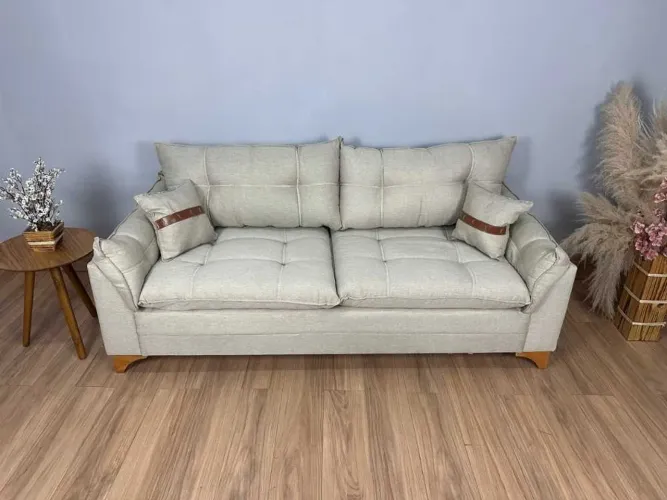 Sofá 3 Lugares 2.00m em Linho l50 S