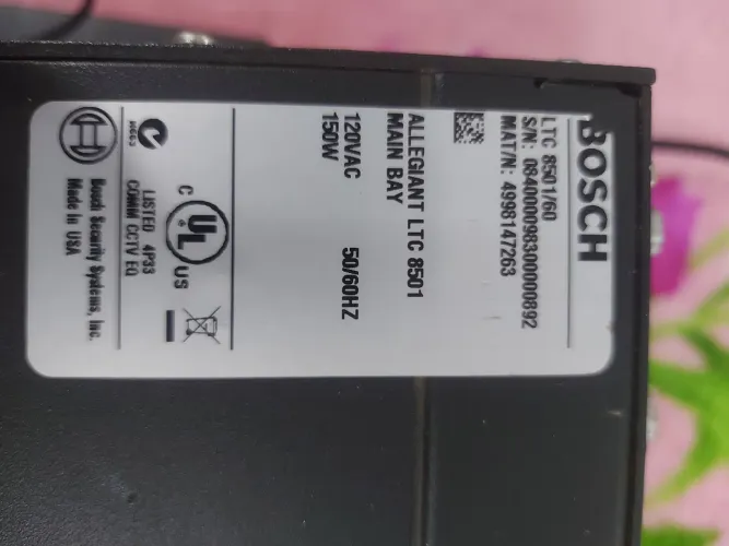 Sistema de segurança Ltc 8501, Bosch inteligente.