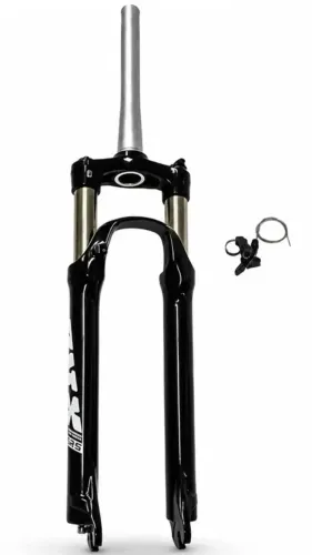 suspensão a ar sr suntour xcr32 tapered aro 27.5/26 (serve 29) 100mm com trava de guidão