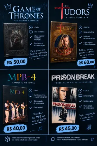 ? VENDA DE DVDs - SÉRIES E MÚSICA ?  