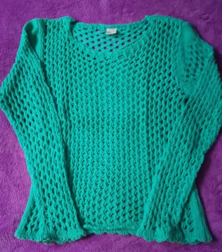 Blusa de fio verde