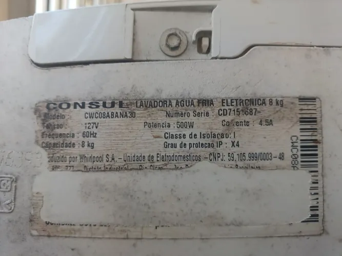 Máquina de Lavar Consul 8 kg - Excelente Estado - 127v