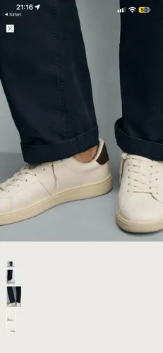 Tênis Casual Masculino Zara Branco Off-White - Novo  Tamanho 38 BR