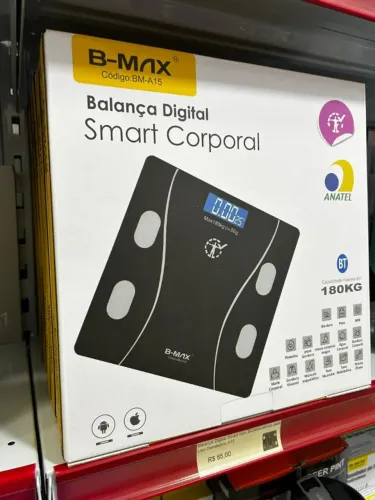 Balança Digital Smart com Bioimpedância para Uso Doméstico