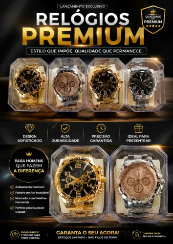 Relógio Masculino Premium Elegância e Presença em Cada Detalhe