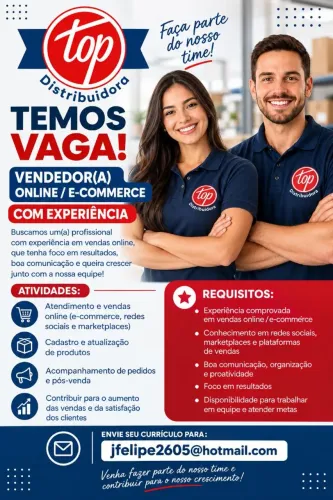VAGA PARA VENDEDOR (A)