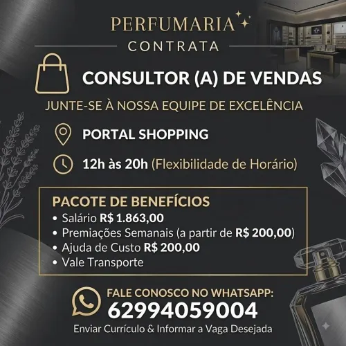 CONSULTOR (A) DE VENDAS DE PERFUMARIA