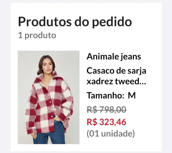 Lindo casaco pelinhos Animale