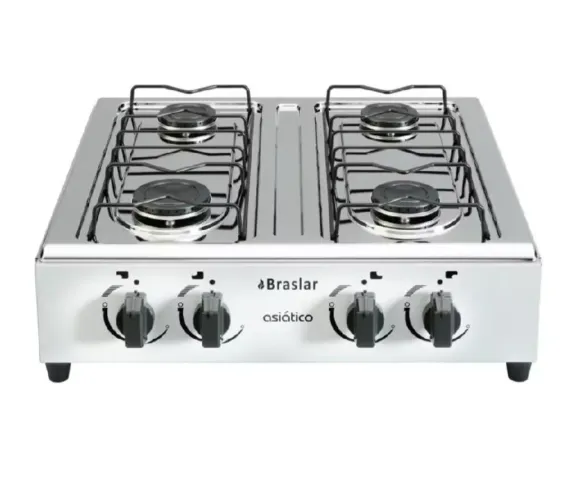 Vendo fogão de mesa 4 bocas inox,