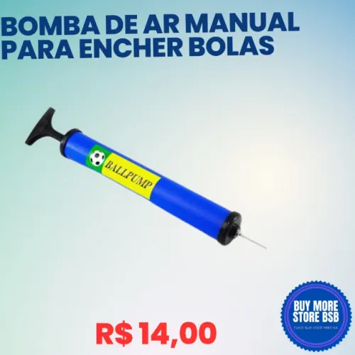 Bomba De Ar Manual Com Bico Mangueira Encher Bola Basquete Futebol Volei Pneus De Bike Boi