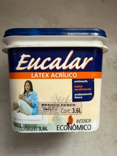 Tinta Látex Acrílico Interior Econômico Branco Fosco 3,6l