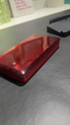 Nintendo 3DS Vermelho Desbloqueado - SD 64GB - Carregador e Base Dock Original