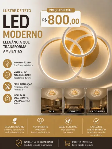 Lustre Led Moderno