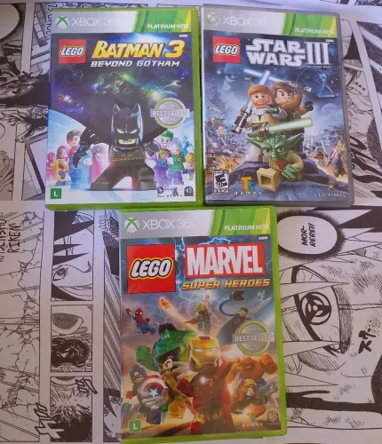 3 Jogos LEGO Originais Xbox 360 (Faço olx pay)