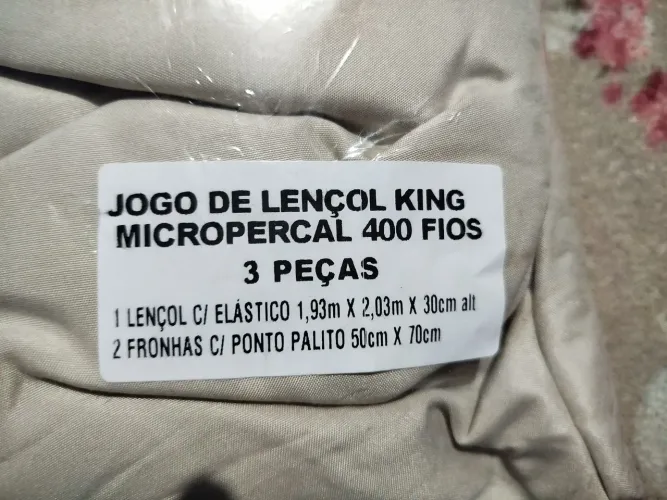 Jogo de lençol king 3 peças