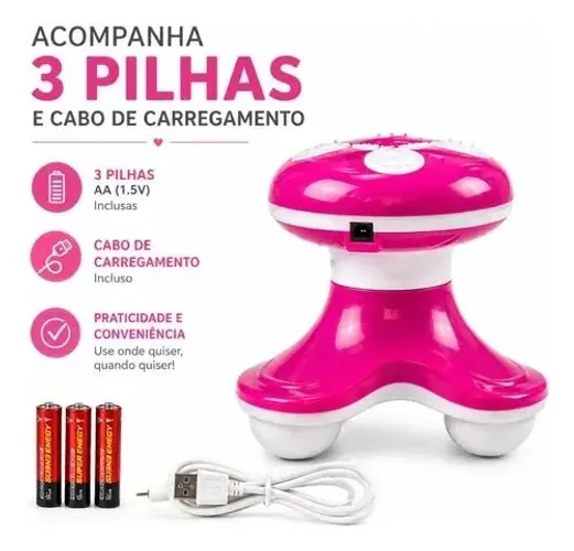 Mini Massageador Elétrico Corporal Portátil