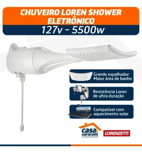 Ducha Loren Shower Ultra Eletrônica 127V 5500W Lorenzetti