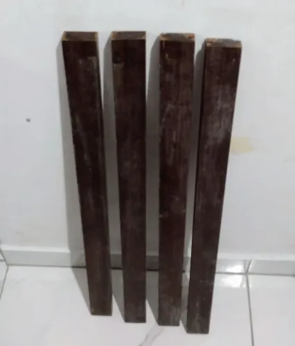 Lote C - 4 Peças de madeira antiga 75cmx5cmx2,3cm