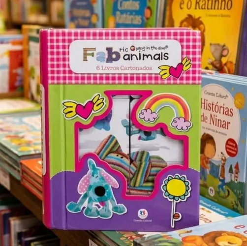 Box Fab Animals - 6 minilivros cartonados