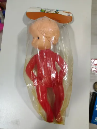 Boneca plástico bolha Mimo antiga, lacrada