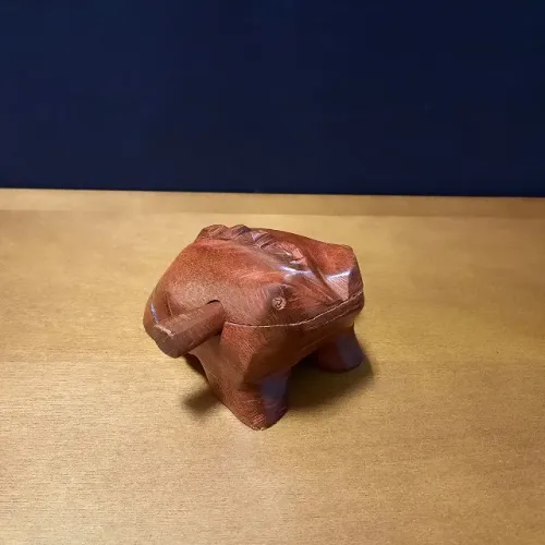 Efeito de Percussão Frog (som de sapo, natureza), em madeira - NOVO