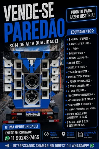 Vende-se Paredão ou troca algo do meu interesse