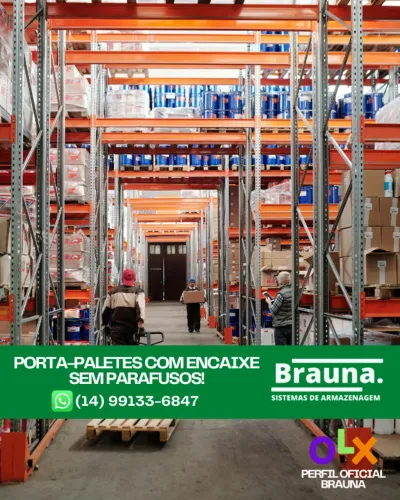 Rack Metálico Pesado Brauna - Capacidade até 4 Ton por Nível