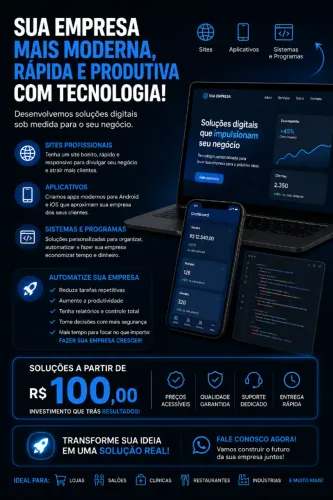 Site, aplicativos e programas